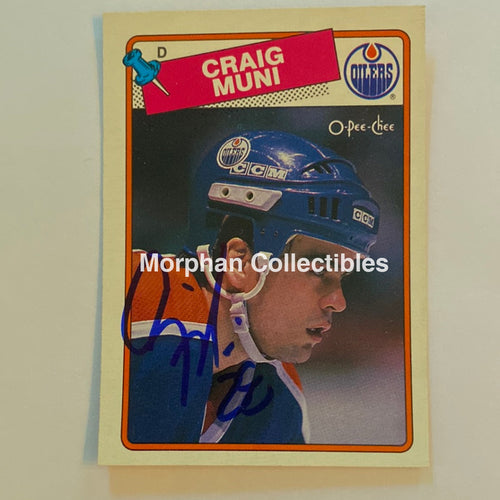 Craig Muni - Autographed Card 1988-89 Opc