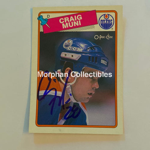 Craig Muni - Autographed Card 1988-89 Opc