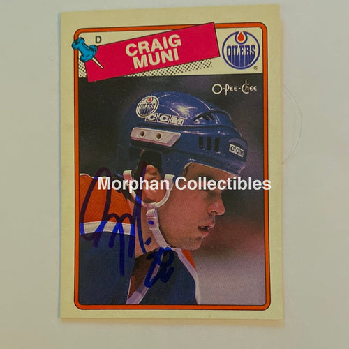 Craig Muni - Autographed Card 1988-89 Opc