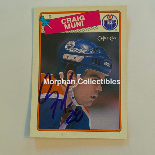 Craig Muni - Autographed Card 1988-89 Opc