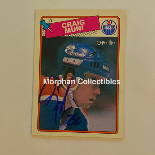 Craig Muni - Autographed Card 1988-89 Opc