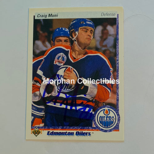 Craig Muni - Autographed Card 1990-91 Upper Deck