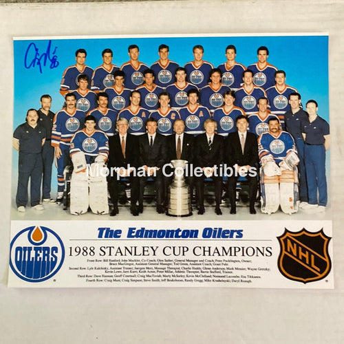 Craig Muni - Autographed Edmonton Oilers 8X10 Photo