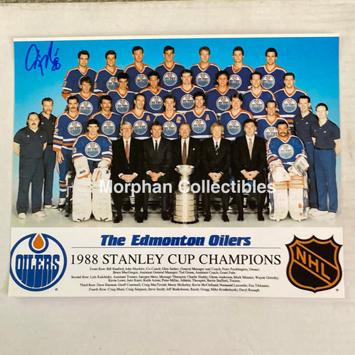 Craig Muni - Autographed Edmonton Oilers 8X10 Photo