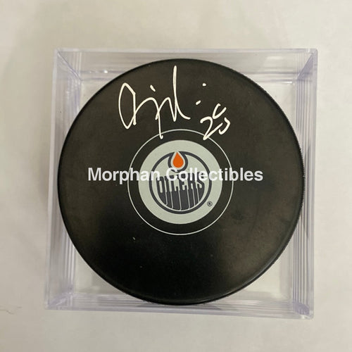 Craig Muni - Autographed Puck Edmonton Oilers