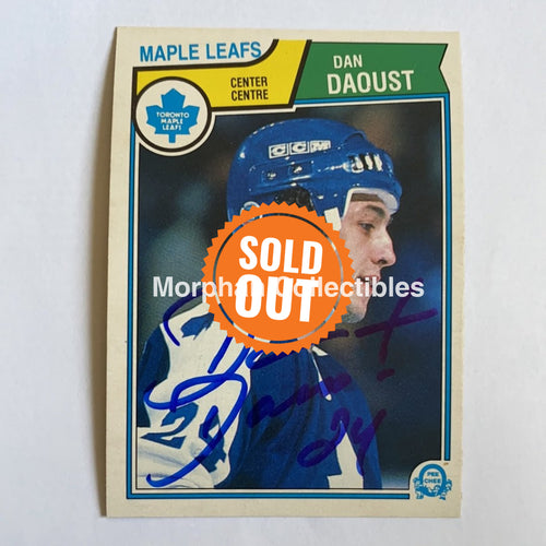 Dan Daoust - Autographed Card 1983-84 Opc Rc