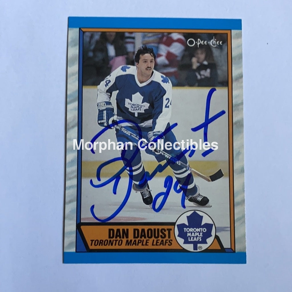 Dan Daoust - Autographed Card 1989-90 Opc