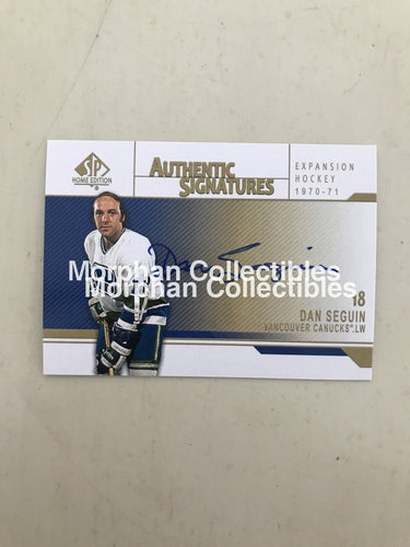 Dan Seguin Signed Custom Card Vancouver Blue Sharpie