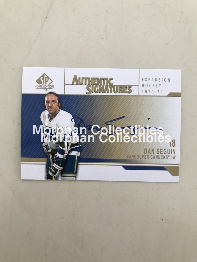 Dan Seguin Signed Custom Card Vancouver Blue Sharpie