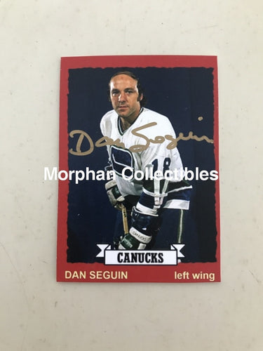 Dan Seguin Signed Custom Card Canucks Gold Sharpie #3