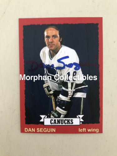 Dan Seguin Signed Custom Card Canucks Blue Sharpie #3