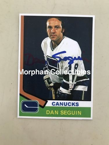 Dan Seguin Signed Custom Card Canucks Blue Sharpie #2