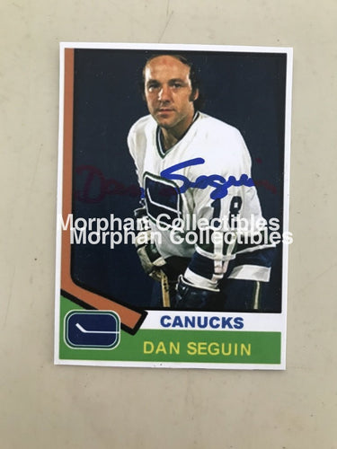 Dan Seguin Signed Custom Card Canucks Blue Sharpie #2