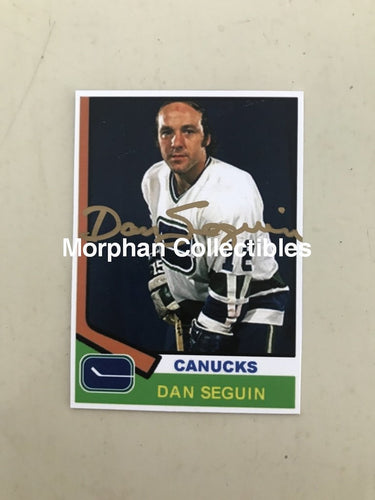 Dan Seguin Signed Custom Card Canucks Gold Sharpie #2