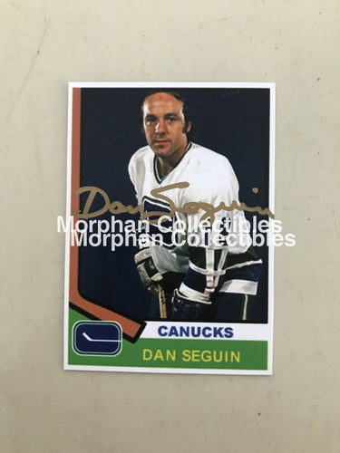 Dan Seguin Signed Custom Card Canucks Gold Sharpie #2