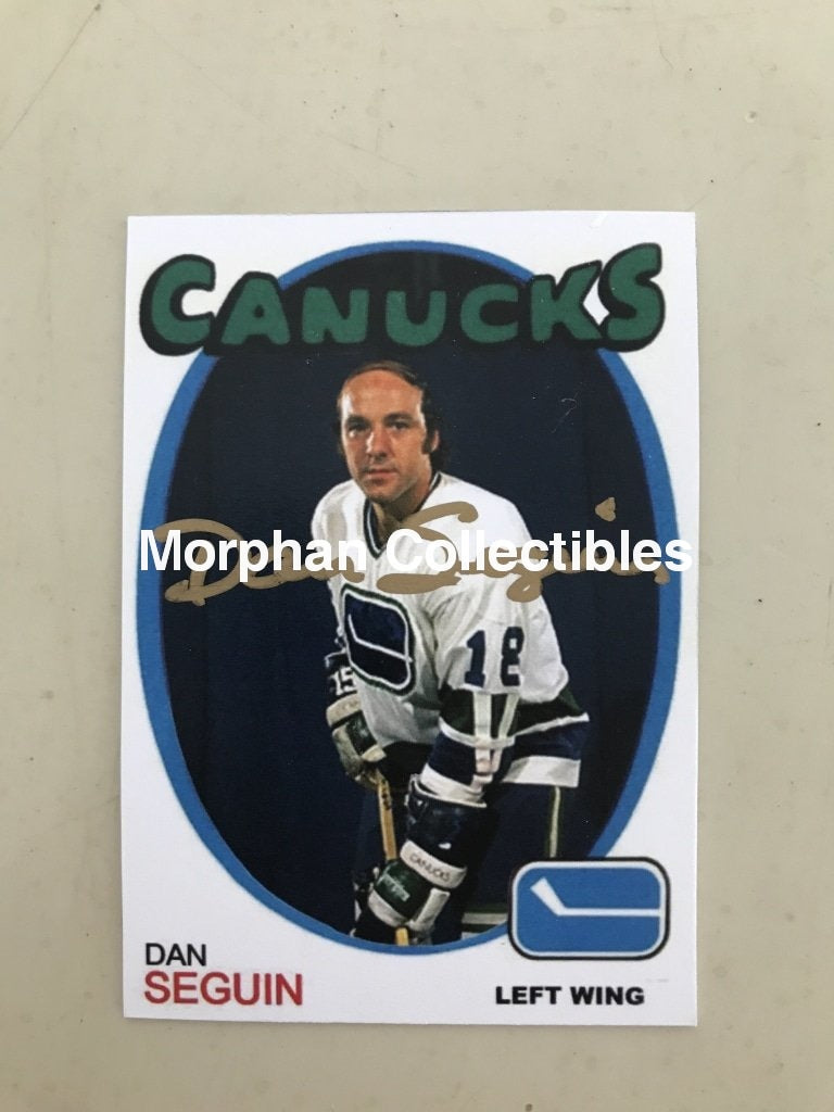 Dan Seguin Signed Custom Card Canucks Gold Sharpie