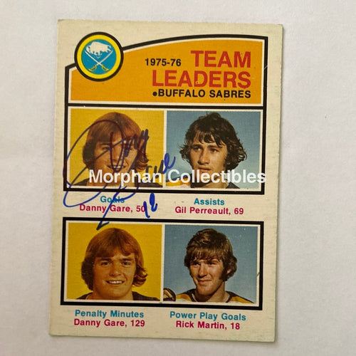 Danny Gare- Autographed Card - 1976-77 Opc