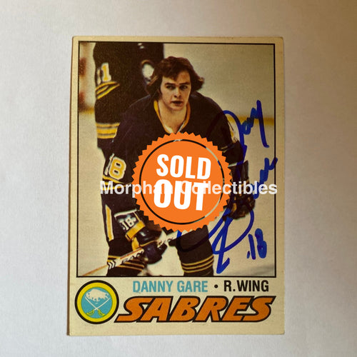 Danny Gare- Autographed Card - 1977-78 Opc