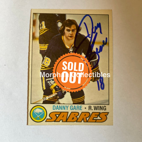 Danny Gare- Autographed Card - 1977-78 Opc