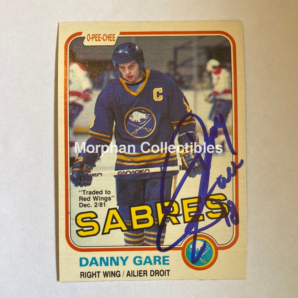 Danny Gare- Autographed Card - 1981-82 Opc