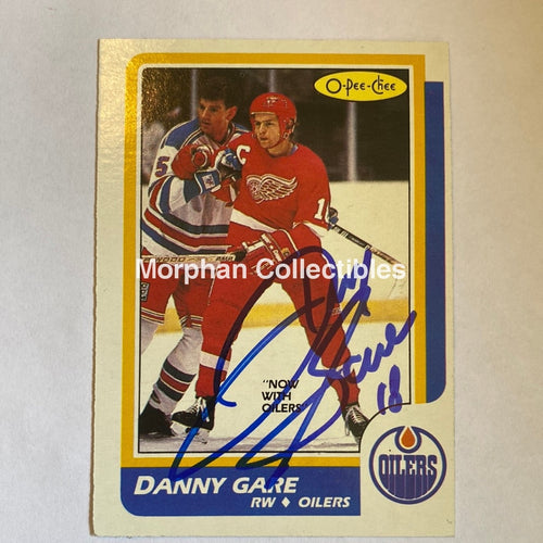 Danny Gare- Autographed Card - 1986-87 Opc