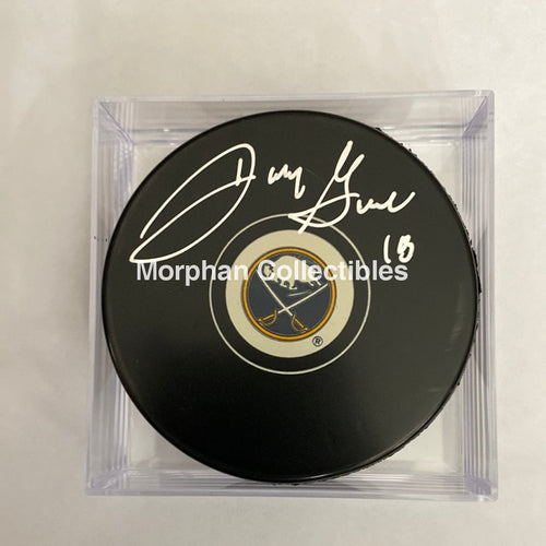 Danny Gare - Autographed Puck Buffalo Sabres