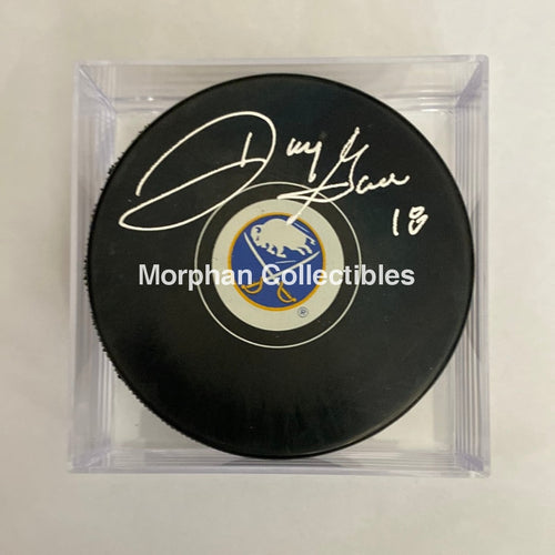 Danny Gare - Autographed Puck Buffalo Sabres