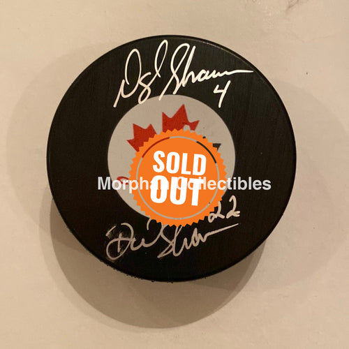 Darrin And Darryl Shannon - Autographed Puck Team Canada