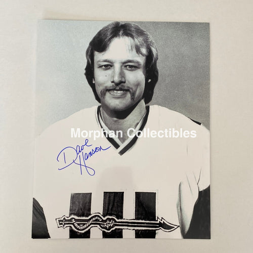 Dave Hanson - Autographed 8X10 Photo New England Whalers