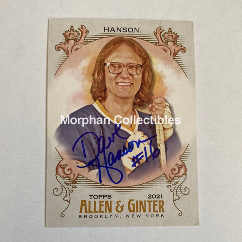 Dave Hanson - Autographed Card -Allen And Ganter 2021