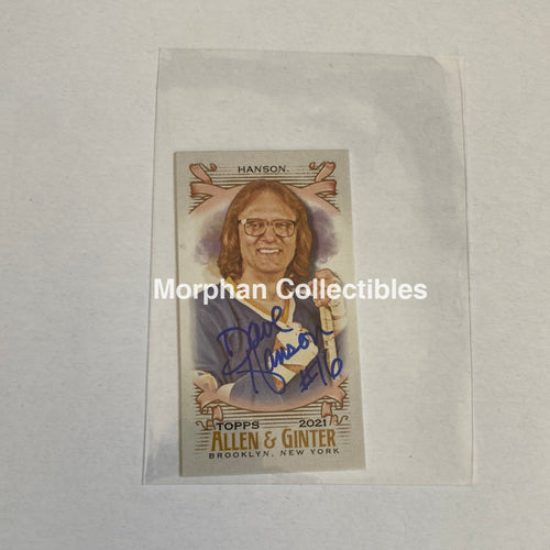 Dave Hanson - Autographed Card -Allen And Ganter 2021