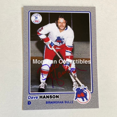 Dave Hanson - Autographed Card Birmingham Bulls Custom