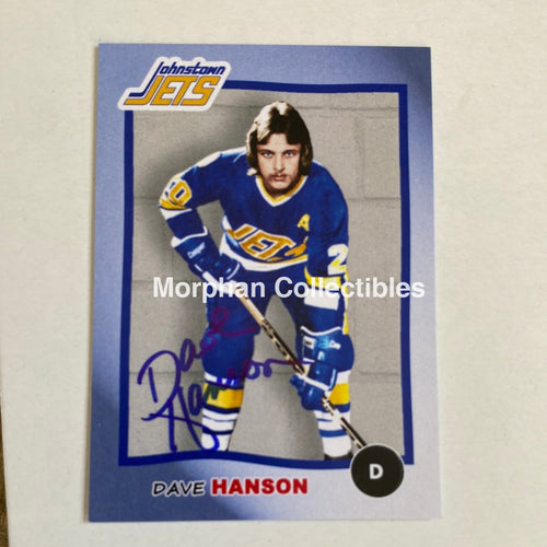 Dave Hanson - Autographed Card Johnstown Jets Custom