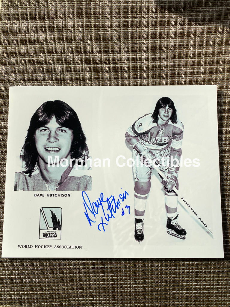 Dave Hutchison - Autographed 8X10 Photo Vancouver Blazers