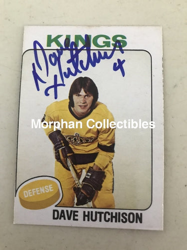 Dave Hutchison - Autographed Card 1975-76 #2