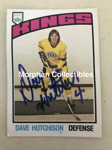 Dave Hutchison - Autographed Card 1976-77 #1 Card Is Slightly Bent