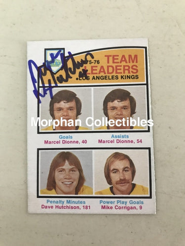 Dave Hutchison - Autographed Card 1976-77 Team Leader #2