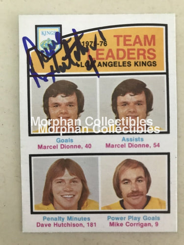 Dave Hutchison - Autographed Card 1976-77 Team Leader #3