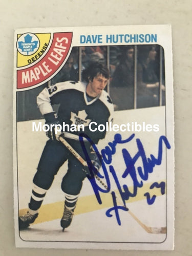 Dave Hutchison - Autographed Card 1978-79 #2