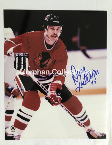 Dave Hutchison - Autographed Chicago Blackhawks 8X10 Photo