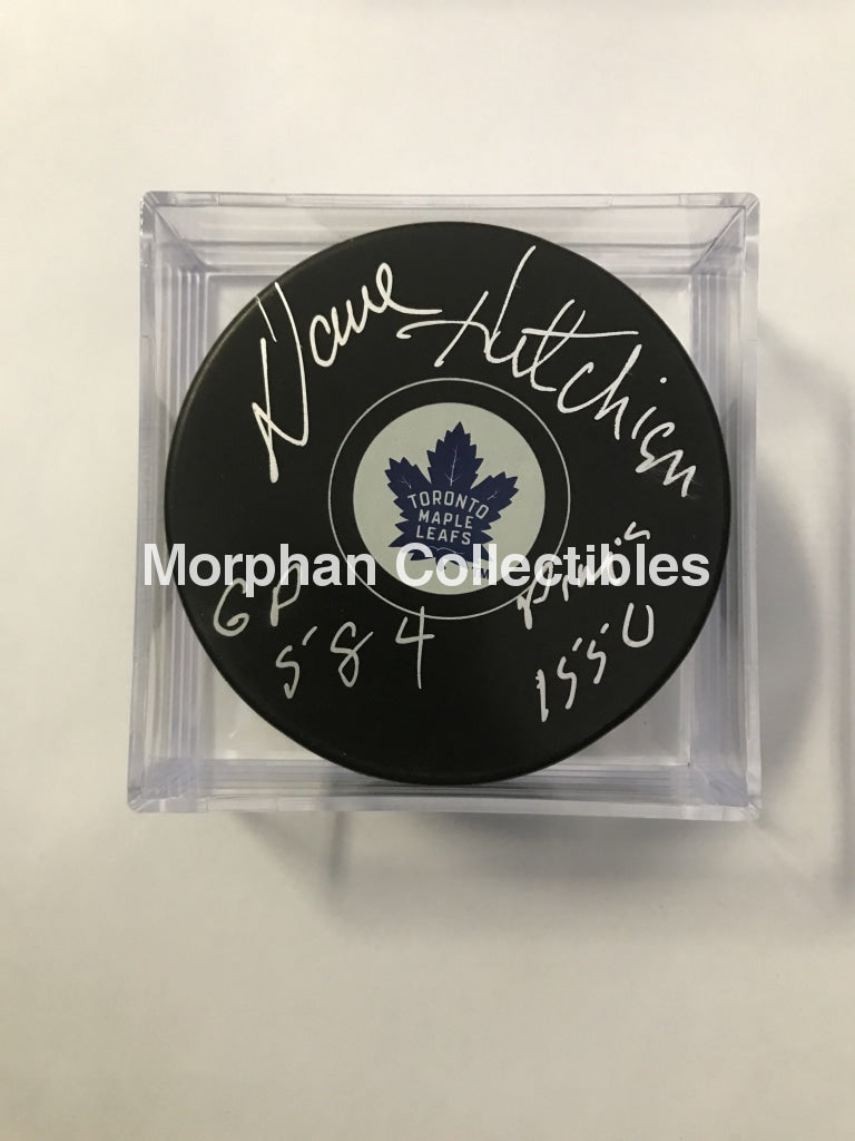 Dave Hutchison - Autographed Toronto Maple Leafs (1550 Pims) Puck