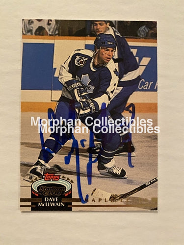 Dave Mcllwain - Autographed Card 1992-93 Stadium#1