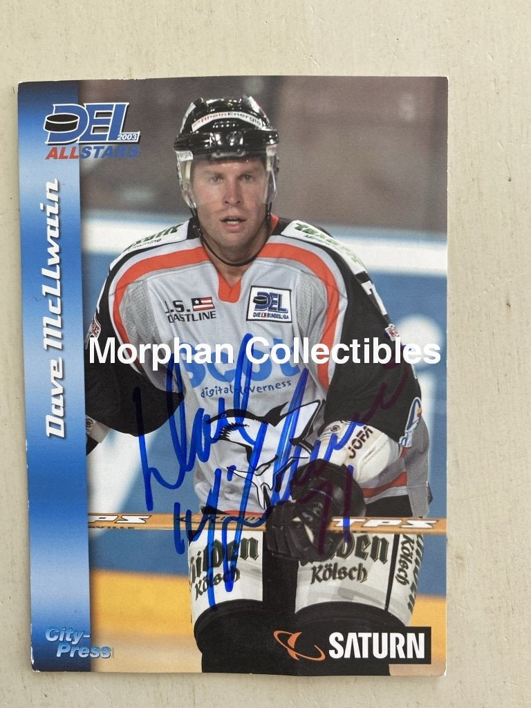 Dave Mcllwain Hockey Cards German League #1 Postcard Card