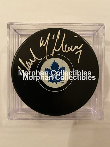 Dave Mcllwain - Autographed Pucks Toronto Maple Leafs Puck