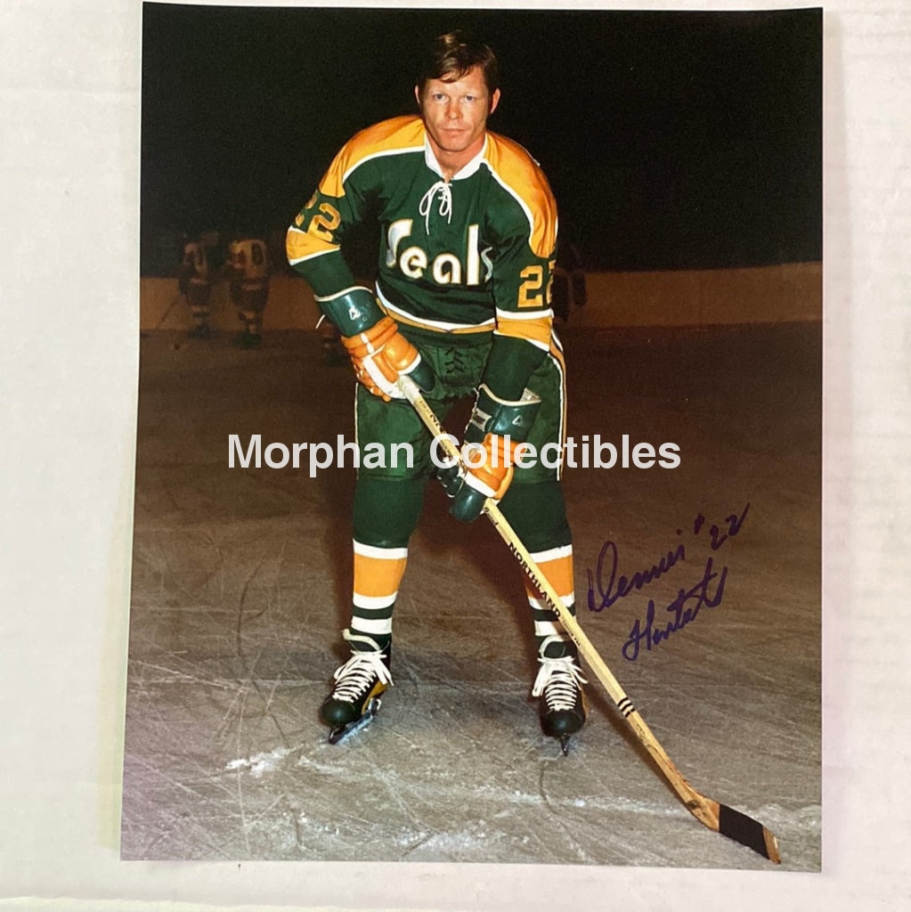 Dennis Hextall - Autographed California Seals 8X10 Photo