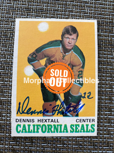 Dennis Hextall - Autographed Card 1970/71 Opc