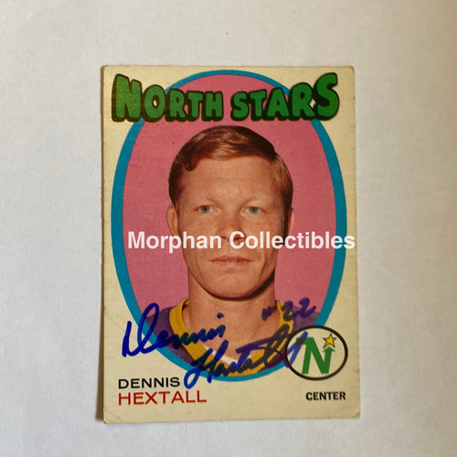 Dennis Hextall - Autographed Card 1971-72 Opc