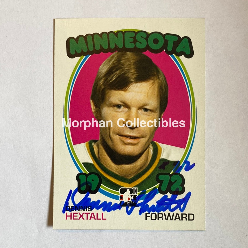 Dennis Hextall - Autographed Card 1972 Itg