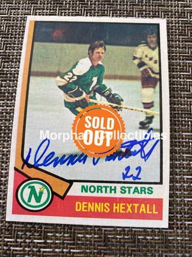 Dennis Hextall - Autographed Card 1974/75 Topps