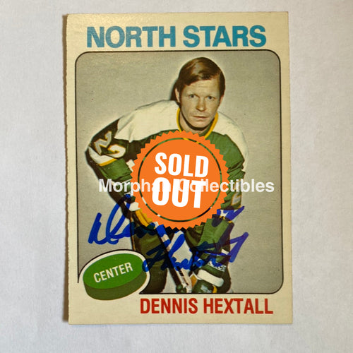 Dennis Hextall - Autographed Card 1975-76 Opc